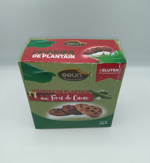 Cookies de plantain aux fèves de cacao